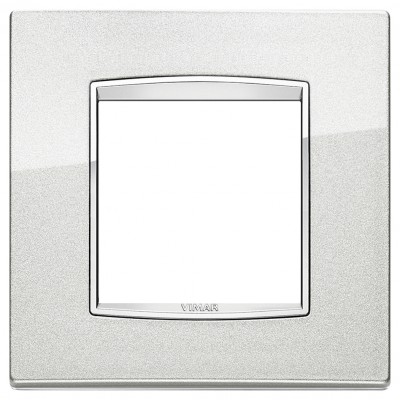 Ramka ozdobna Classic CHROME, 2M, metalowa, metaliczny srebrny