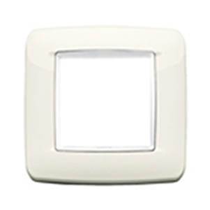 Ramka ozdobna, Round, metal lakierowany, 2M, arktyczny biały