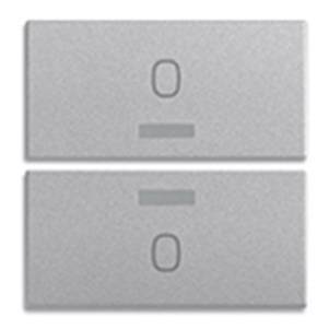 2 przyciski, 2M, symbol O, srebrny