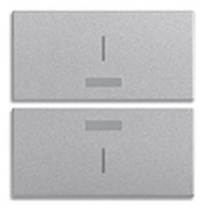 2 przyciski, 2M, symbol I, srebrny