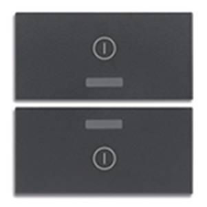 2 przyciski, 2M, Symbol I/O, antracyt