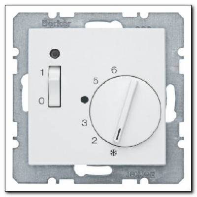 Regulator temperatury pomieszczenia 24V z zestykiem zwiernym, elementem centralnym i łącznikiem; śnieżnobiały; B.1/B.3/B.7 Glas Numer katalogowy: 20311909