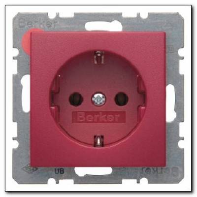 Gniazdo SCHUKO; czerwony; S.1/B.1/B.3/B.7 Glas Numer katalogowy: 47431912