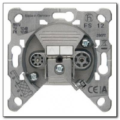 Gniazdo antenowe 2-wyjściowe przelotowe, FS 12 D; ; Mechanizmy Numer katalogowy: 53455201