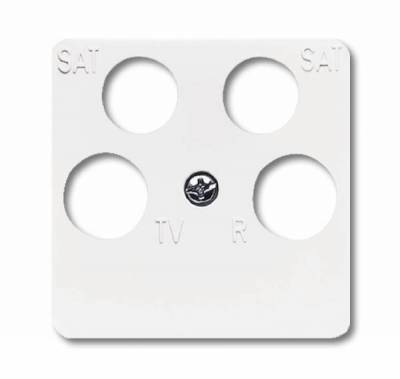 Pokrywa gniazda RTV+SAT - (4 otwory)