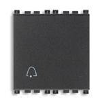 Przycisk dzwonkowy, NO, 10A, symbol dzwonka, 2M,antracyt