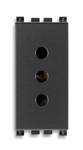 Gniazdo, standard włoski P11, 10A, 1M, antracyt