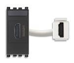 Gniazdo sygnałowe HDMI, 1M, antracyt