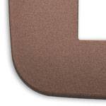 Ramka ozdobna Round, 2M-centralnie (do puszki 3M),, metal lakierowany, matowy brązowy