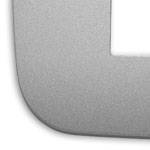 Ramka ozdobna Round, 4M, metal lakierowany, matowy srebrny