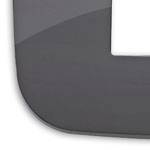 Ramka ozdobna Round, 8 (4+4)M, technopolimer, szary