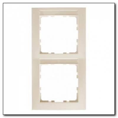 Ramka 2-krotna pionowa z polem opisowym; kremowy, połysk; S.1 Numer katalogowy: 10128912