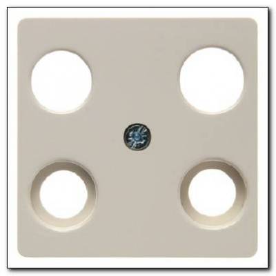 Płytka centralna do gniazda antenowego 4-wyjściowego; kremowy; System płytek centralnych Numer katalogowy: 148302