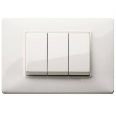 Vimar Plana - włącznik potrójny biały 3M