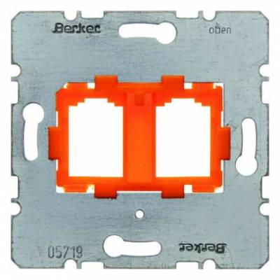 Płytka nośna 2-krotna z pomarańczowym elementem mocującym; ; Mechanizmy Numer katalogowy: 454109