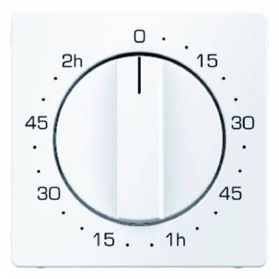 Element centralny z pokrętłem regulacyjnym do mechanicznego łącznika czasowego 0-120 min. ; śnieżnobiały, aksamit; Q.1 Numer katalogowy: 16336089