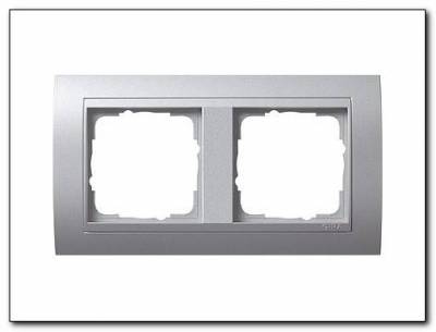 Ramka podwójna aluminiowy Gira Event kolor alu