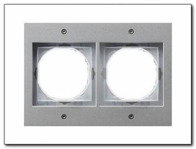 Ramka podwójna Gira TX_44 (IP 44) kolor alu