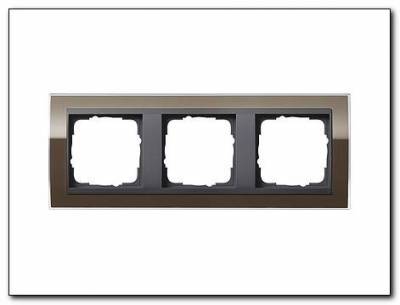Ramka potrójna antracytowy Gira Event Clear brązowy