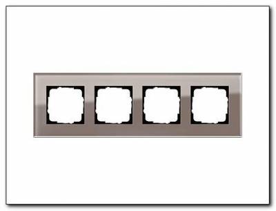 Ramka poczwórna Gira Esprit Szkło umbra