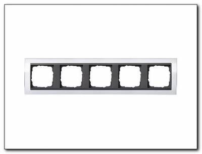 Ramka pięciokrotna antracytowy Gira Event Clear biały