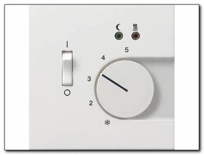 Reg temp 230V+sonda ogrz. podłogowe Gira F100 biały