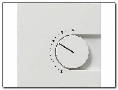 Reg. temp. 24 V przełączalny Gira F100 biały