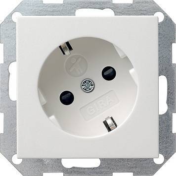 Gniazdo SCHUKO z ochr.dz. 30 st. System 55 biały matowy