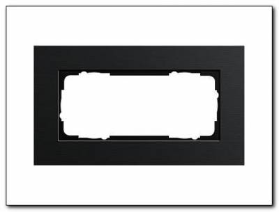 Ramka podwójna bez przegrody Gira Esprit aluminium czarne