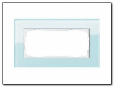 Ramka podwójna bez przegrody Gira Esprit Szkło seledynowe