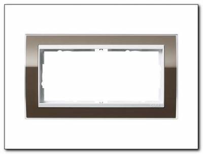 Ramka 2x b.most.śr. do białych Gira Event Clear brązowy