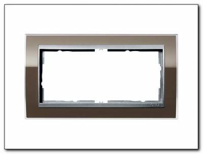 Ramka 2x b.most.śr. aluminiowy Gira Event Clear brązowy