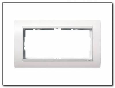 Ramka 2x b.most.śr. do białych Gira Event biały