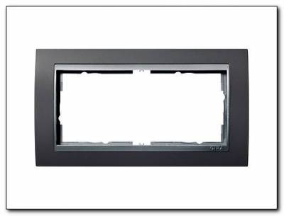 Ramka 2x b.most.śr. aluminiowy Gira Event antracytowy