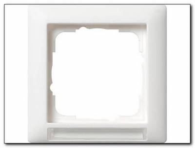 Ramka pojedyncza z polem opisowym Standard 55 biały matowy