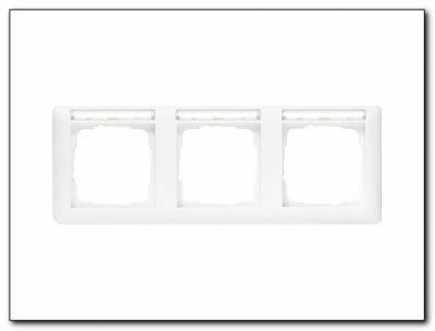 Ramka potrójna z p.opis, poziome Standard 55 biały matowy