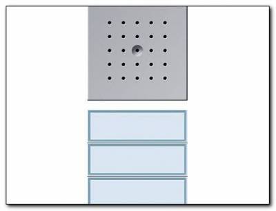 Bramofon podtynkowy potrójna Gira TX_44 (IP 44) kolor alu