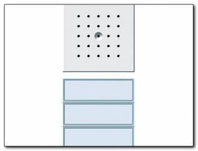 Bramofon podtynkowy potrójna Gira TX_44 (IP 44) biały