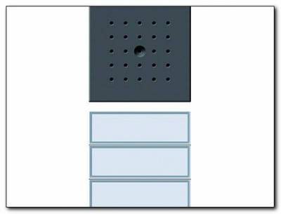 Bramofon podtynkowy potrójna Gira TX_44 (IP 44) antracytowy