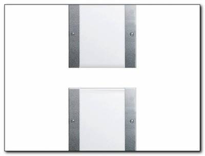 Zestaw przełączn. podw. opis System 55 przezr./kolor alu