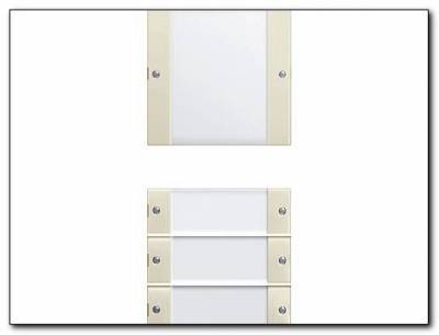 Zestaw przełączn. poczw. opis System 55 przezr./kremowy