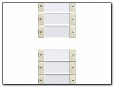 Zestaw przełączn. sześciokrotna opis System 55 przezr./kremowy