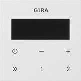 Wyświetlacz biały do obsługi radia podtynkowego RDS Gira System 55