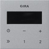 Wyświetlacz aluminiowy do obsługi radia podtynkowego RDS Gira System 55