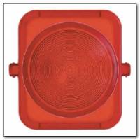 Klosz do sygnalizatora świetlnego E10; czerwony przezroczysty; 1930/Glas/Palazzo Numer katalogowy: 1222