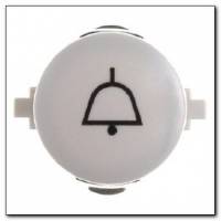Przycisk do łącznika i sygnalizatora E10 z symbolem dzwonka; śnieżnobiały; 1930/Glas/Palazzo Numer katalogowy: 1227