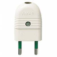 2P 10A axial plug white