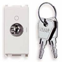Łącznik 2P z kluczykiem, 16AX, 1M, biały