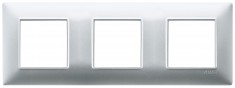 Ramka ozdobna, technopolimer, 6M (2+2+2), matowy srebrny