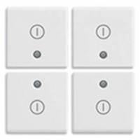 4 przyciski, 1M, symbol I/O, biały